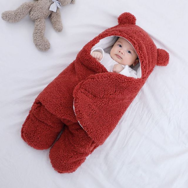 Baby Sleeping Bag Newborn Soft Infant Cotton Swaddle Toddler Winter Warm Stroller Wrap Zipper Envelope Thicken 0-9 Months