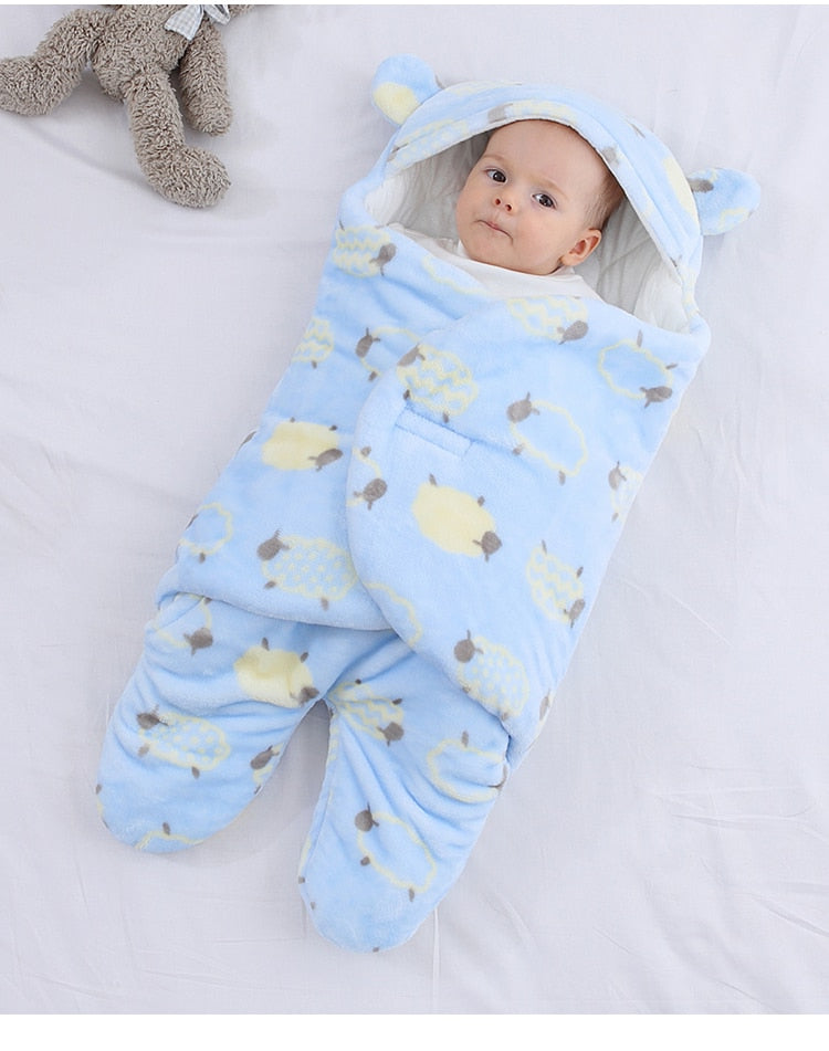 Baby Sleeping Bag Newborn Blanket Swaddle Toddler Winter Warm Stroller Wrap Cotton Envelope 0-9