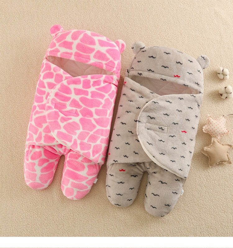 Baby Sleeping Bag Newborn Blanket Swaddle Toddler Winter Warm Stroller Wrap Cotton Envelope 0-9