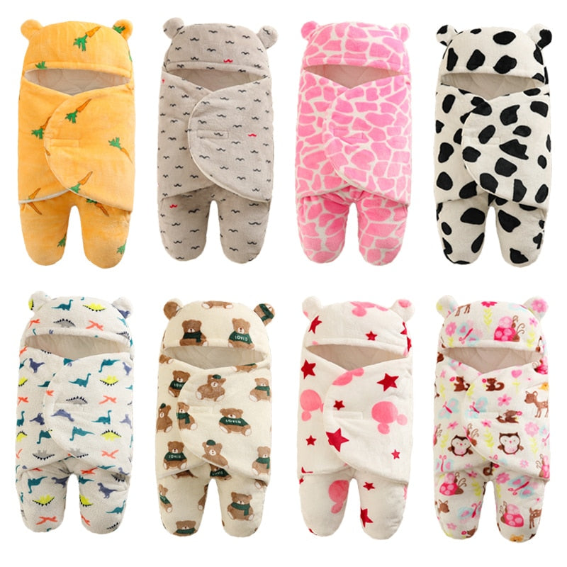 Baby Sleeping Bag Newborn Blanket Swaddle Toddler Winter Warm Stroller Wrap Cotton Envelope 0-9