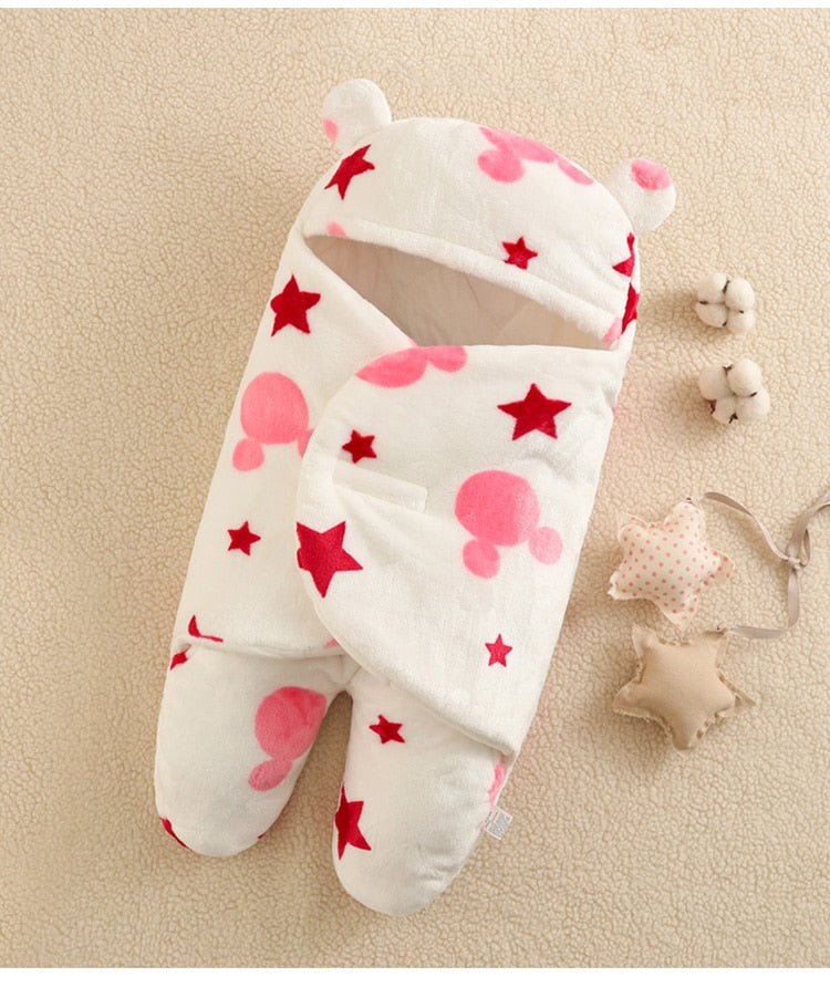 Baby Sleeping Bag Newborn Blanket Swaddle Toddler Winter Warm Stroller Wrap Cotton Envelope 0-9