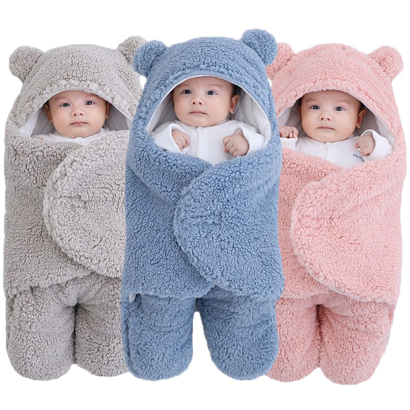 Baby Sleeping Bag Newborn Cotton Blanket Swaddle Toddler Winter Warm Stroller Wrap Zipper Envelope 0-9 Months