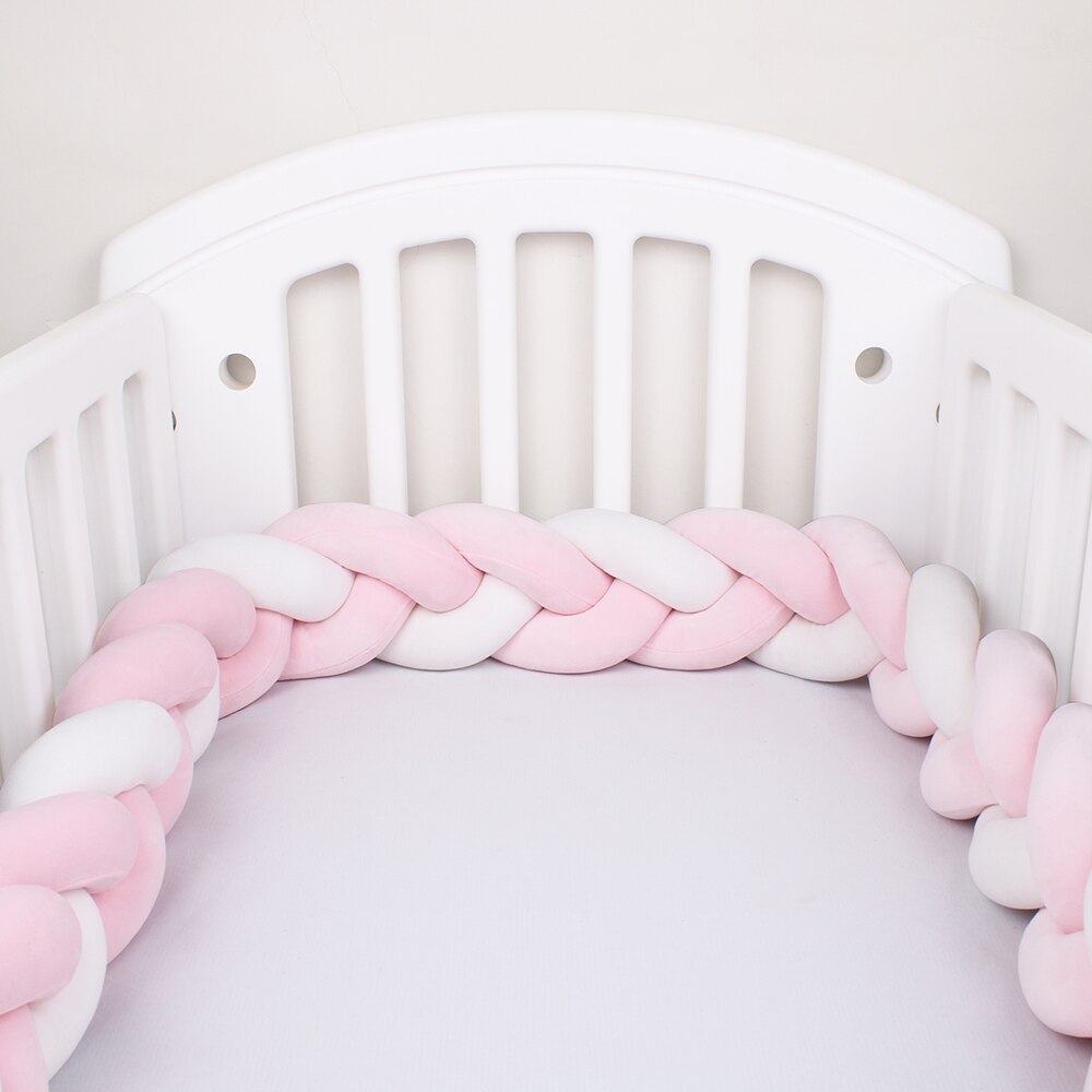 Baby Bed Bumper Crib woven Braid Pillow Cushion Infant Protector Pad 2M/3M/4M