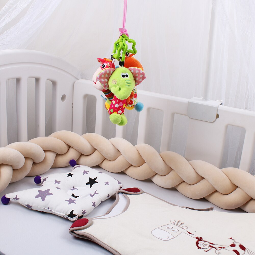 Baby Bed Bumper Crib woven Braid Pillow Cushion Infant Protector Pad 2M/3M/4M