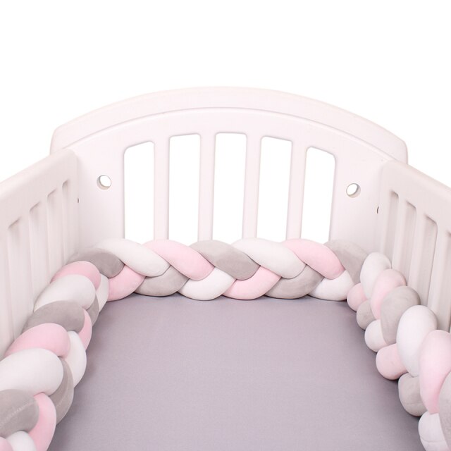 Baby Bed Bumper Crib woven Braid Pillow Cushion Infant Protector Pad 2M/3M/4M