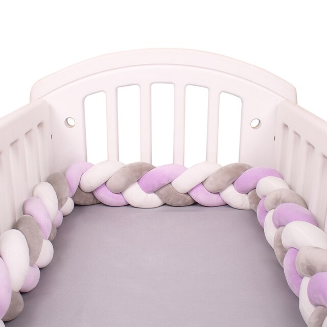 Baby Bed Bumper Crib woven Braid Pillow Cushion Infant Protector Pad 2M/3M/4M