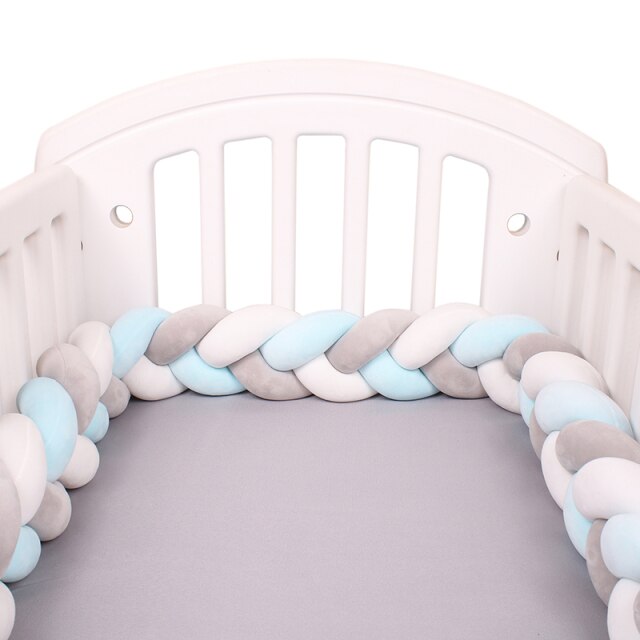 Baby Bed Bumper Crib woven Braid Pillow Cushion Infant Protector Pad 2M/3M/4M