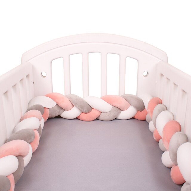 Baby Bed Bumper Crib woven Braid Pillow Cushion Infant Protector Pad 2M/3M/4M