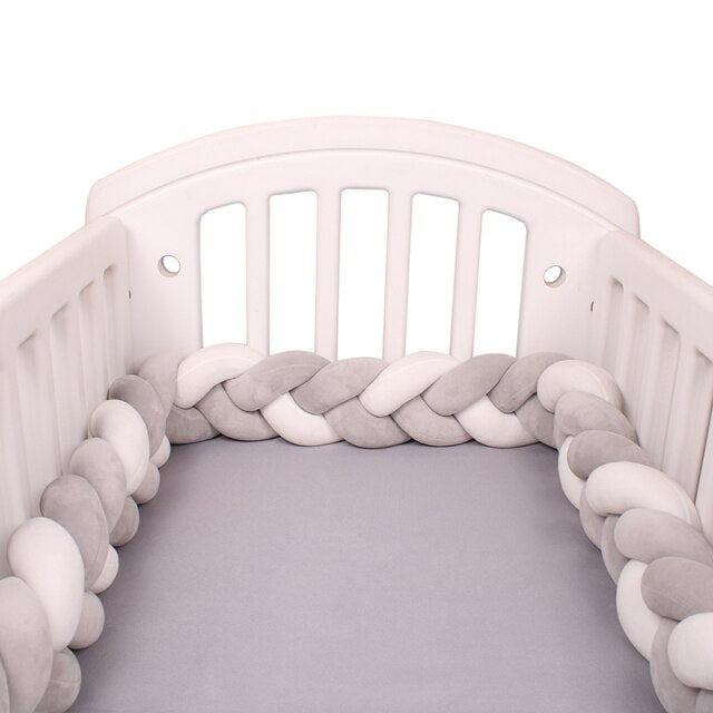 Baby Bed Bumper Crib woven Braid Pillow Cushion Infant Protector Pad 2M/3M/4M