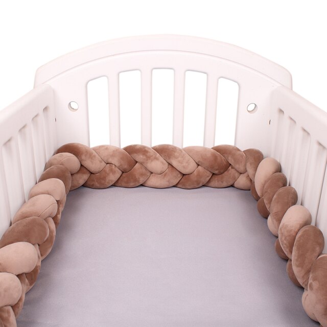 Baby Bed Bumper Crib woven Braid Pillow Cushion Infant Protector Pad 2M/3M/4M