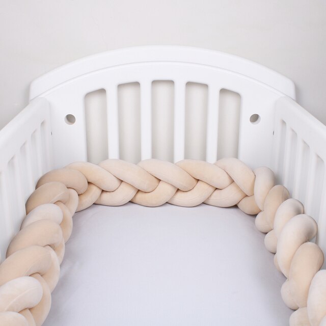 Baby Bed Bumper Crib woven Braid Pillow Cushion Infant Protector Pad 2M/3M/4M