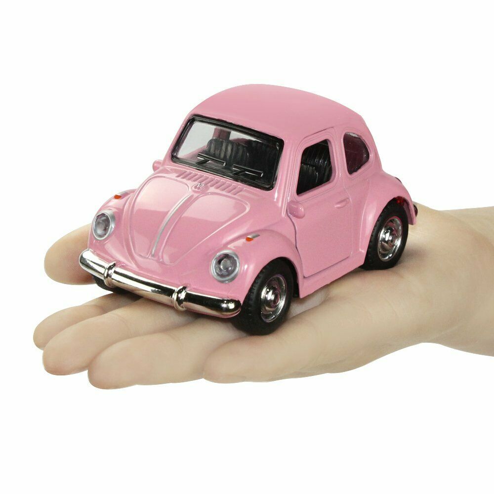 Car Model Beetle Mini Toy Diecast Metal Alloy Vehicle Pullback Sound Light Kids children Toddlers 1:38