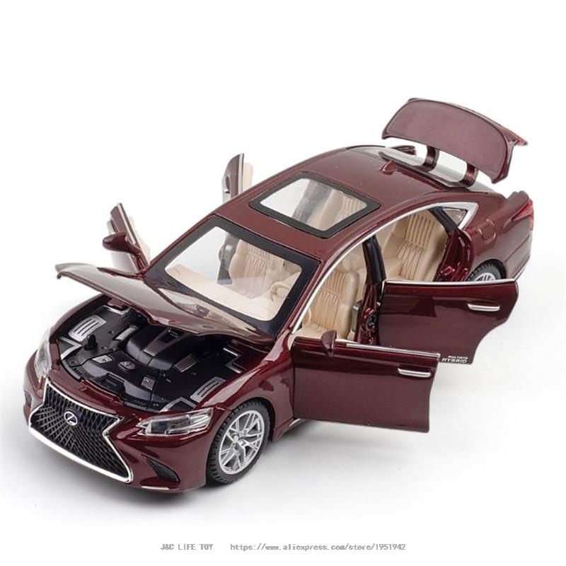 Car Model LEXUS LS500H Toy Metal Diecast Alloy Vehicles Sound Light Toys Children 1:32