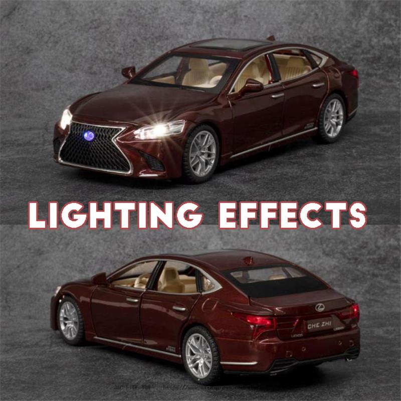 Car Model LEXUS LS500H Toy Metal Diecast Alloy Vehicles Sound Light Toys Children 1:32