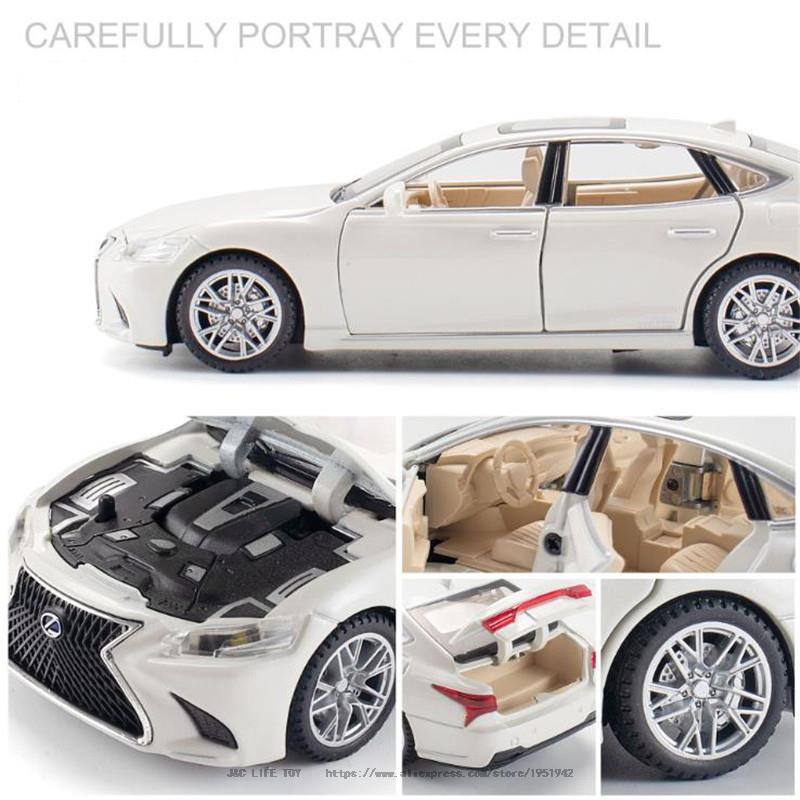 Car Model LEXUS LS500H Toy Metal Diecast Alloy Vehicles Sound Light Toys Children 1:32