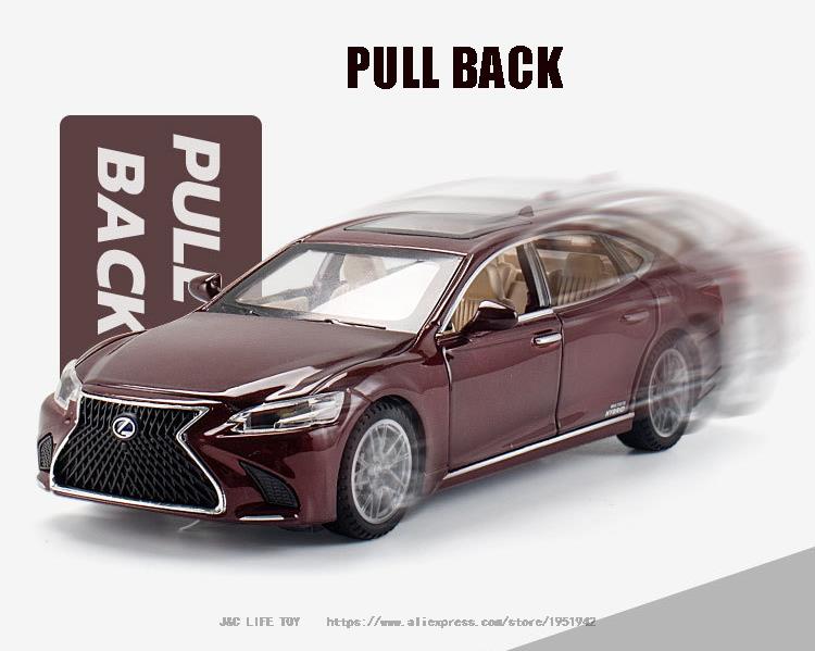 Car Model LEXUS LS500H Toy Metal Diecast Alloy Vehicles Sound Light Toys Children 1:32