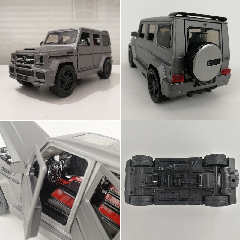 Car Model Mercedes Benz G65 SUV XLG M929Y Alloy Diecast Metal Toys 20Cm Vehicle 6 Open Doors Pull Back 1:24