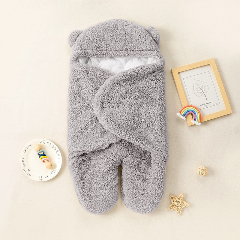 Baby Sleeping Bag Newborn Soft Infant Cotton Swaddle Toddler Winter Warm Stroller Wrap Zipper Envelope Thicken 0-9 Months