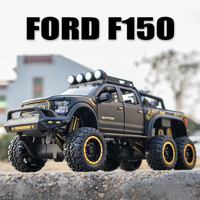 Car Model Ford Raptor F150 Pickup Alloy Diecasts Metal Modified Off-Road Vehicles children Kids Toy 1/28