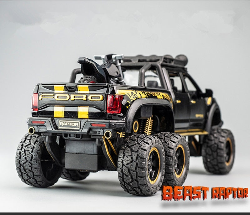 Car Model Ford Raptor F150 Pickup Alloy Diecasts Metal Modified Off-Road Vehicles children Kids Toy 1/28