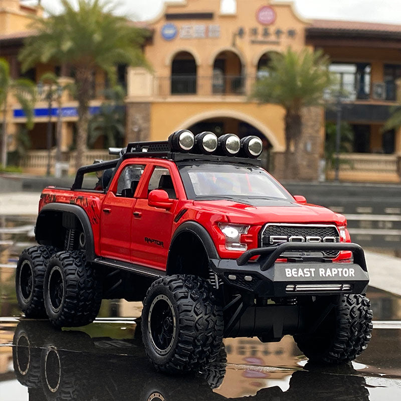 Car Model Ford Raptor F150 Pickup Alloy Diecasts Metal Modified Off-Road Vehicles children Kids Toy 1/28