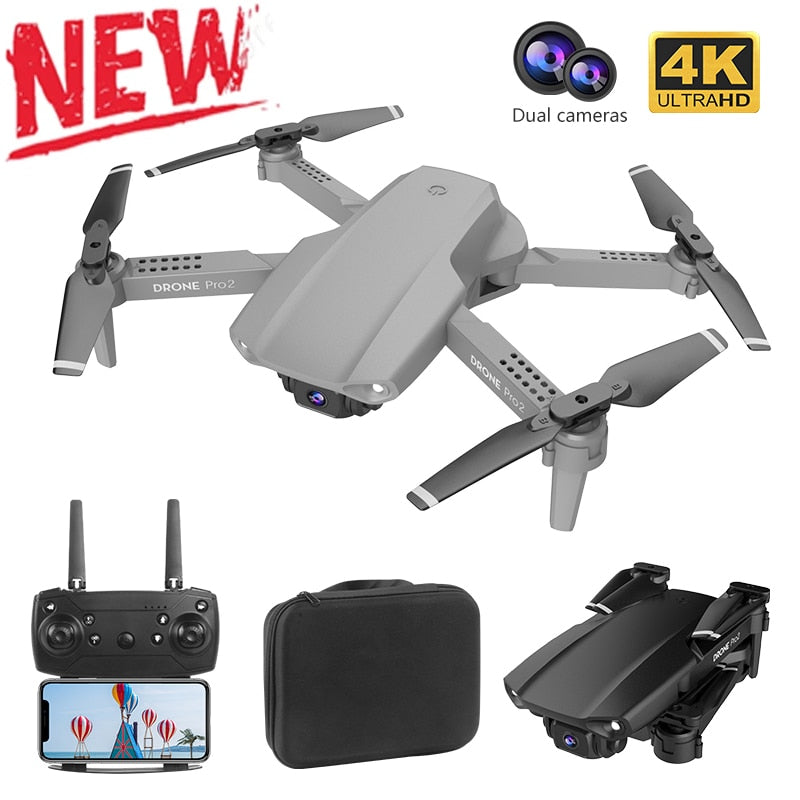 Drone Camera Quadcopter E99 Pro2 FPV Dual 720P 1080P 4K Hold WiFi RC Remote Control Foldable Mini