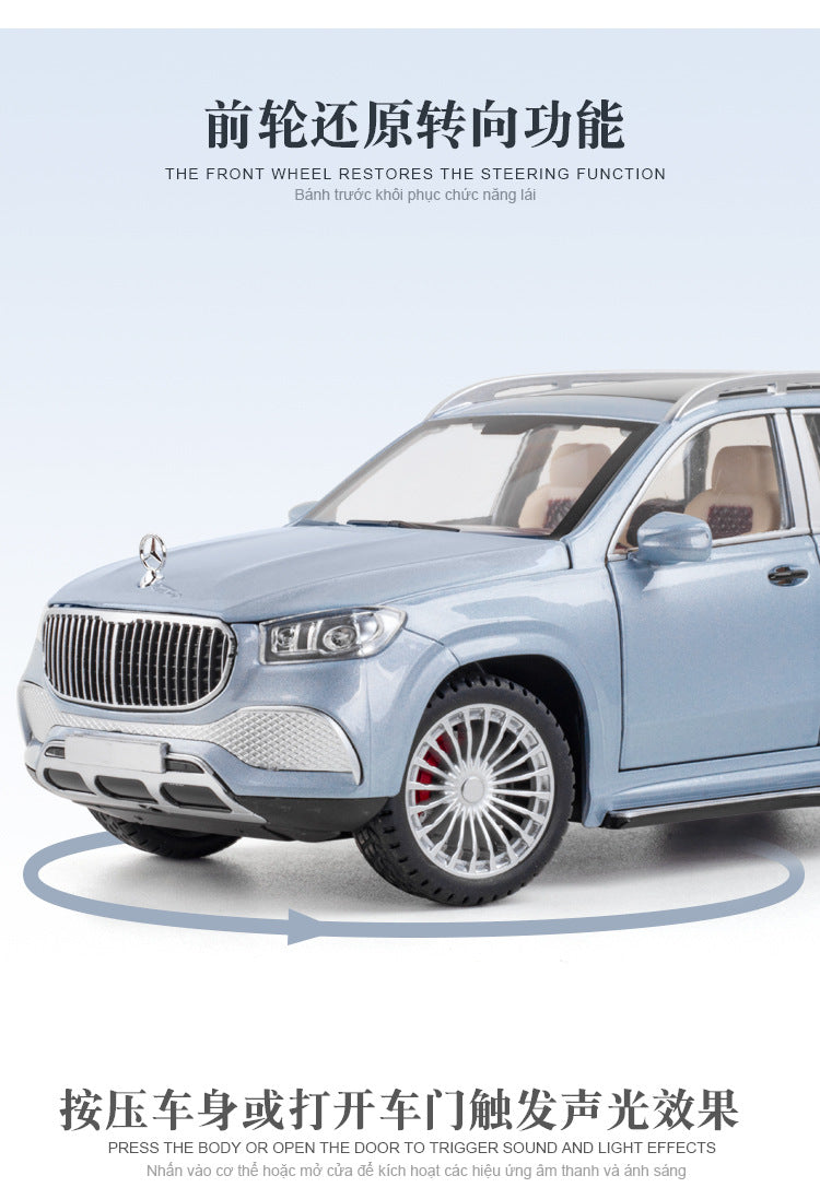 Car Model Mercedes-Benz Gls 600 Maybach Miniature Diecast Metal Alloy Vehicle toy Children 1:24