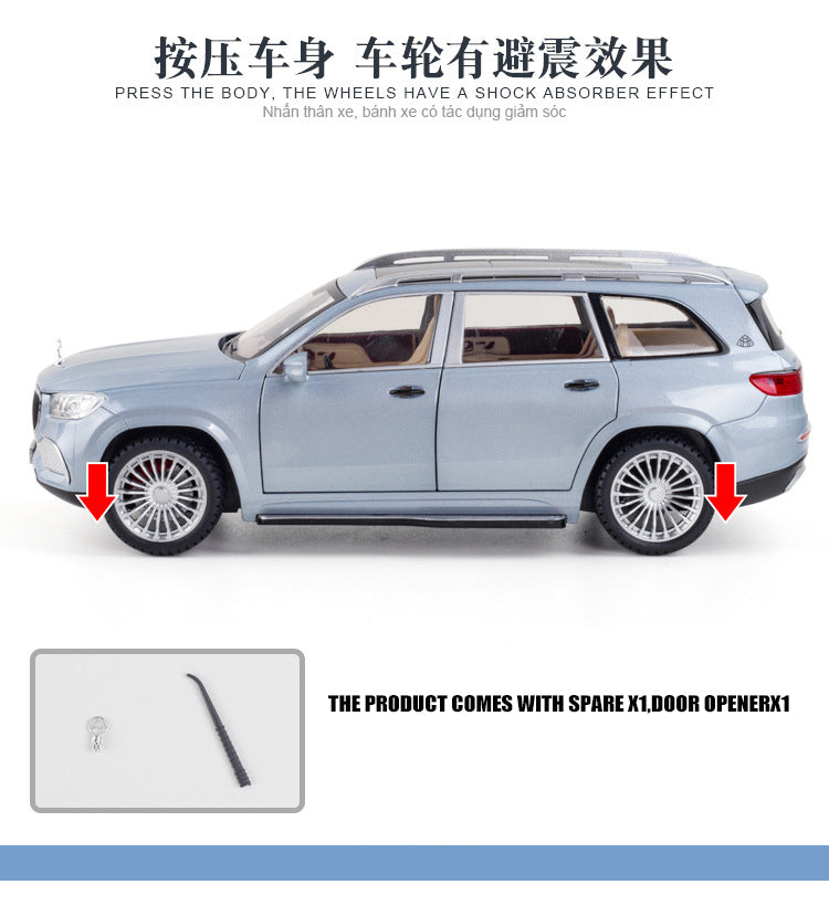 Car Model Mercedes-Benz Gls 600 Maybach Miniature Diecast Metal Alloy Vehicle toy Children 1:24