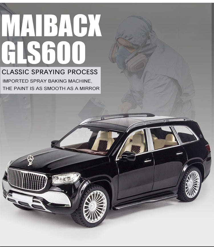 Car Model Mercedes-Benz Gls 600 Maybach Miniature Diecast Metal Alloy Vehicle toy Children 1:24