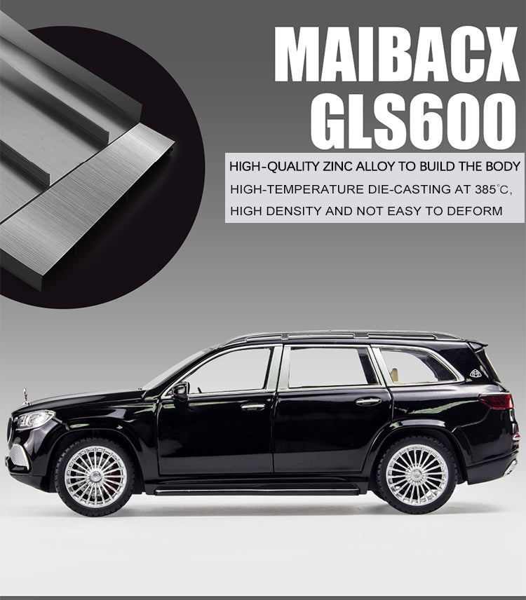 Car Model Mercedes-Benz Gls 600 Maybach Miniature Diecast Metal Alloy Vehicle toy Children 1:24