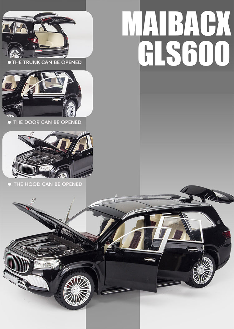 Car Model Mercedes-Benz Gls 600 Maybach Miniature Diecast Metal Alloy Vehicle toy Children 1:24