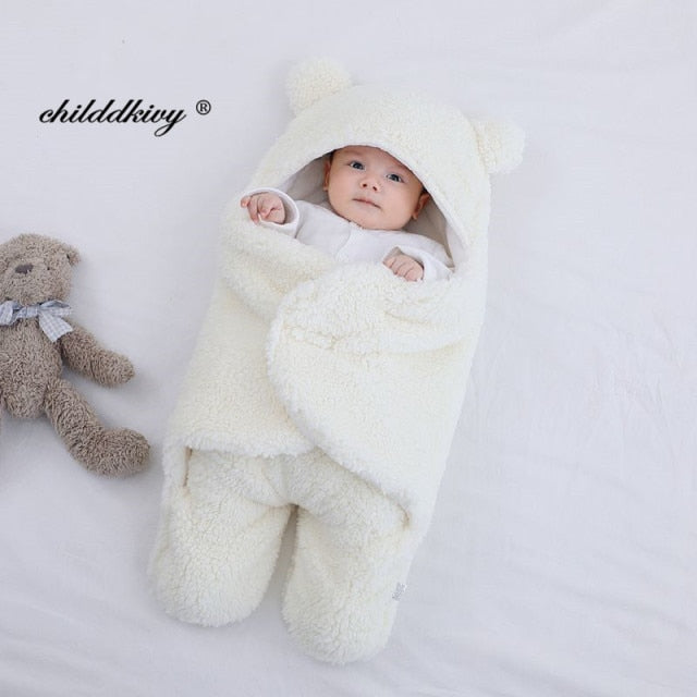 Baby Sleeping Bag Newborn Cotton Blanket Swaddle Toddler Winter Warm Stroller Wrap Zipper Envelope 0-9 Months