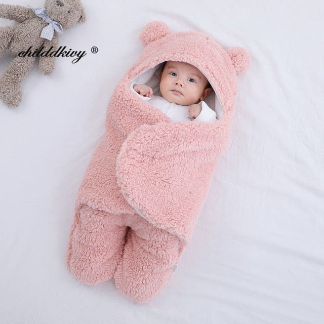 Baby Sleeping Bag Newborn Cotton Blanket Swaddle Toddler Winter Warm Stroller Wrap Zipper Envelope 0-9 Months