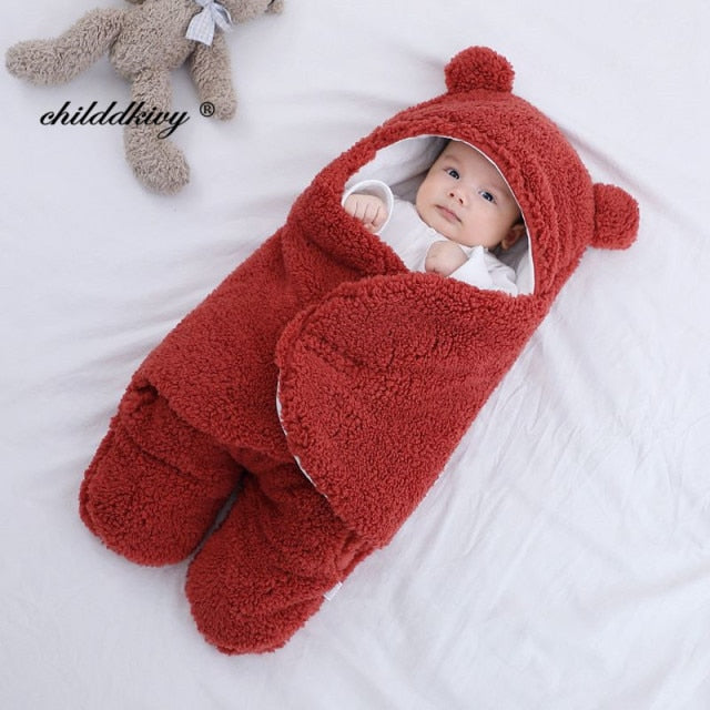 Baby Sleeping Bag Newborn Cotton Blanket Swaddle Toddler Winter Warm Stroller Wrap Zipper Envelope 0-9 Months