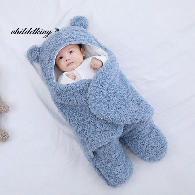 Baby Sleeping Bag Newborn Cotton Blanket Swaddle Toddler Winter Warm Stroller Wrap Zipper Envelope 0-9 Months