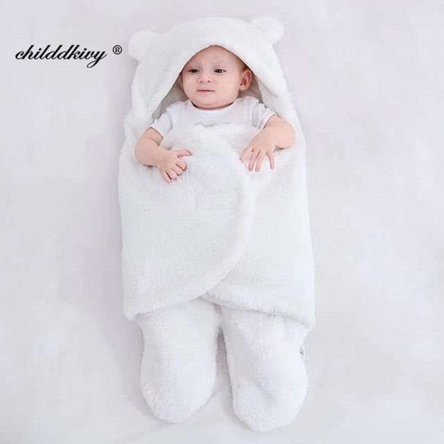 Baby Sleeping Bag Newborn Cotton Blanket Swaddle Toddler Winter Warm Stroller Wrap Zipper Envelope 0-9 Months