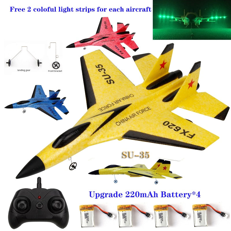 RC Remote Control Foam plastic Plane SU-35 FX620 Airplane Aircraft Fighter 2.4G Radio Control Glider Toys Children kids