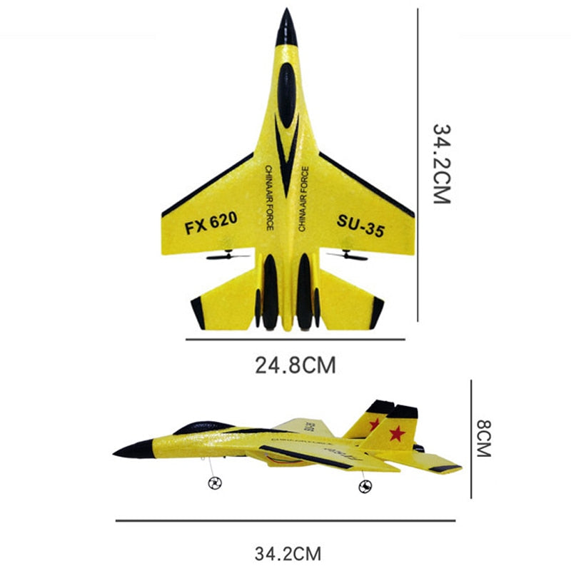 RC Remote Control Foam plastic Plane SU-35 FX620 Airplane Aircraft Fighter 2.4G Radio Control Glider Toys Children kids