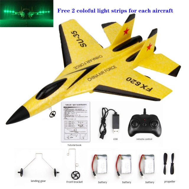 RC Remote Control Foam plastic Plane SU-35 FX620 Airplane Aircraft Fighter 2.4G Radio Control Glider Toys Children kids