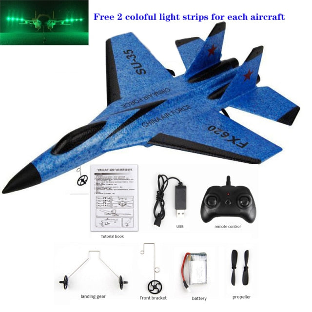 RC Remote Control Foam plastic Plane SU-35 FX620 Airplane Aircraft Fighter 2.4G Radio Control Glider Toys Children kids