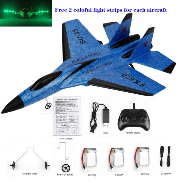 RC Remote Control Foam plastic Plane SU-35 FX620 Airplane Aircraft Fighter 2.4G Radio Control Glider Toys Children kids