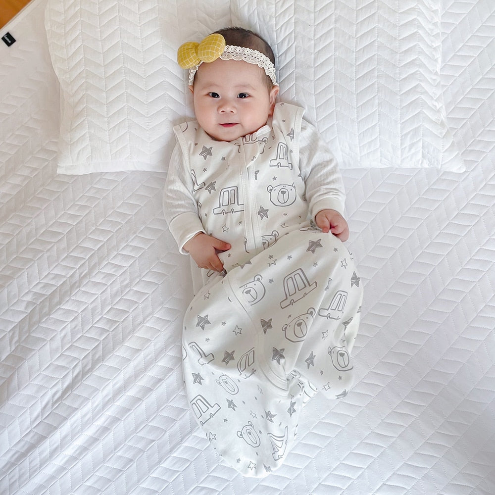 Baby Sleeping Bag Newborn 3-18 Months Summer Thin One-Piece Sleepwear Stroller Wrap Envelope