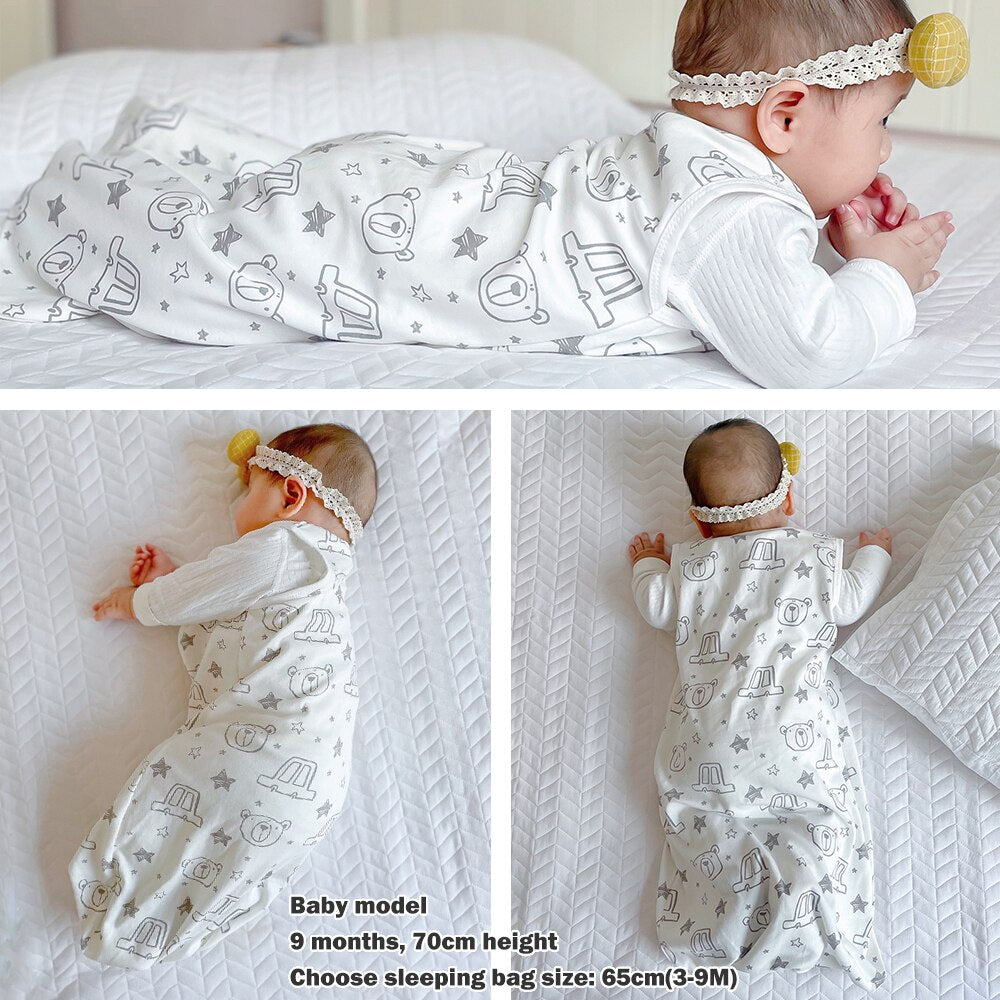 Baby Sleeping Bag Newborn 3-18 Months Summer Thin One-Piece Sleepwear Stroller Wrap Envelope