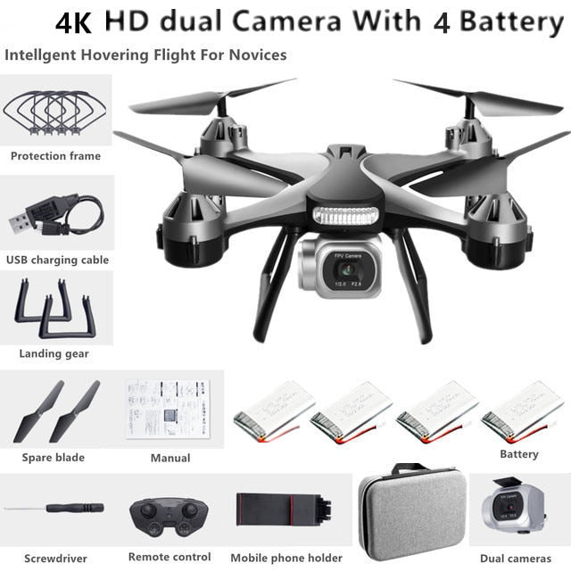 Drone Camera Quadcopter JC801 UAV HD Professional 1080P 4K Dual Hold WiFi RC Remote Control Foldable