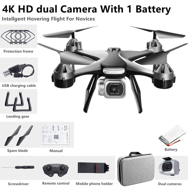 Drone Camera Quadcopter JC801 UAV HD Professional 1080P 4K Dual Hold WiFi RC Remote Control Foldable