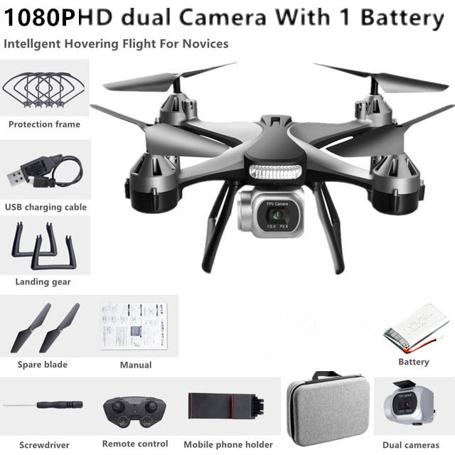 Drone Camera Quadcopter JC801 UAV HD Professional 1080P 4K Dual Hold WiFi RC Remote Control Foldable