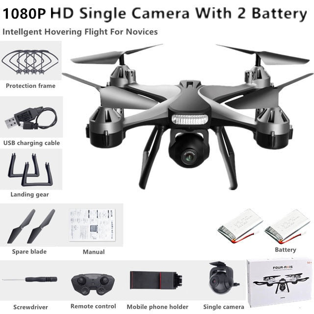 Drone Camera Quadcopter JC801 UAV HD Professional 1080P 4K Dual Hold WiFi RC Remote Control Foldable