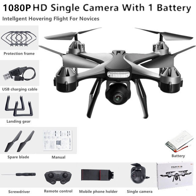 Drone Camera Quadcopter JC801 UAV HD Professional 1080P 4K Dual Hold WiFi RC Remote Control Foldable