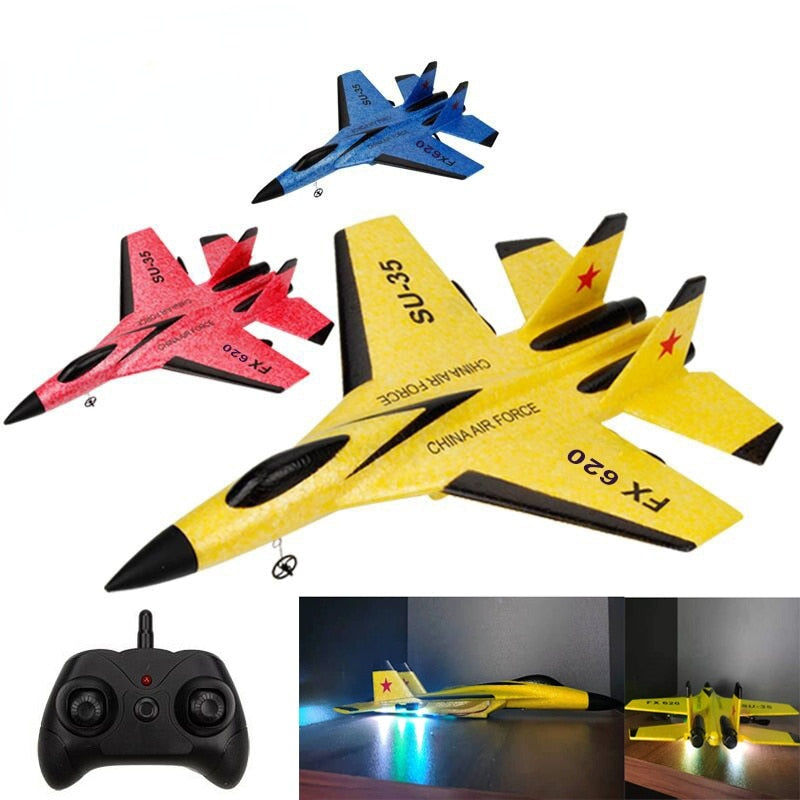 RC Remote Control Foam plastic Plane SU-35 FX-620 FX-820 FX-803 F-35 Airplane Aircraft Fighter 2.4G Radio Control Glider Toys Children kids