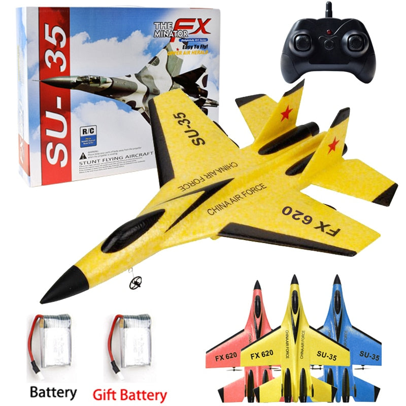 RC Remote Control Foam plastic Plane SU-35 FX-620 FX-820 FX-803 F-35 Airplane Aircraft Fighter 2.4G Radio Control Glider Toys Children kids